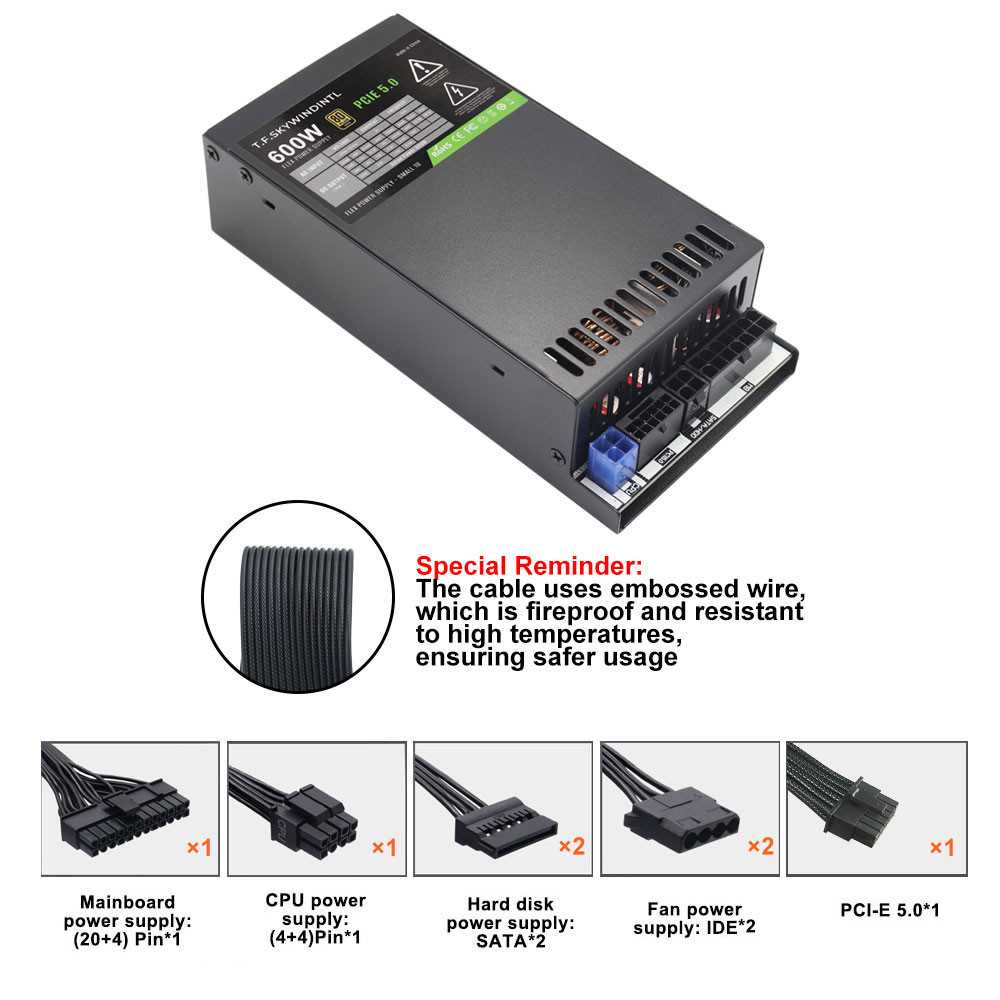 ATX 3.0 PCI-E Gen5 Flex ATX Mo - Flex Atx Power Supply 600W 1U 评论和价格